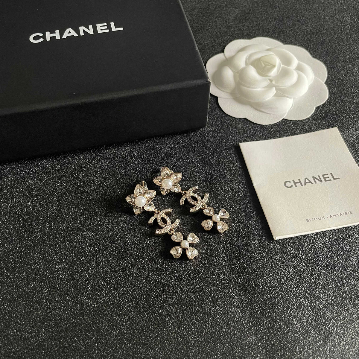 Signature Emblem Stud Earrings in Polished Metal-Tone – Design 047 styled product view
