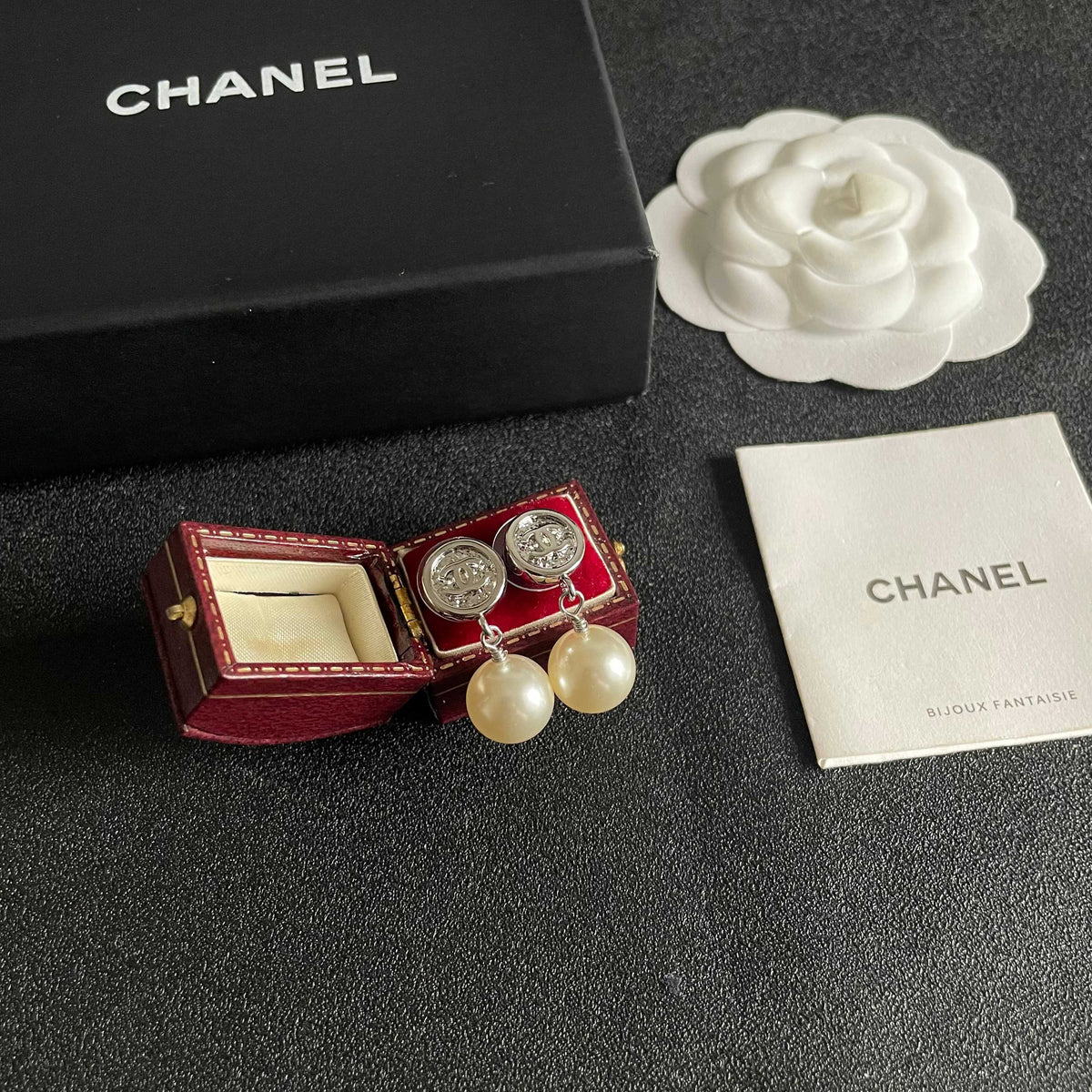 Signature Emblem Stud Earrings in Polished Metal-Tone – Design 040 styled product view