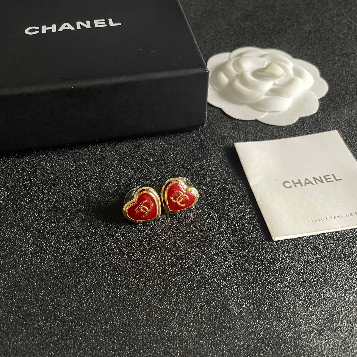 Signature Emblem Stud Earrings in Polished Metal-Tone – Design 036 styled product view