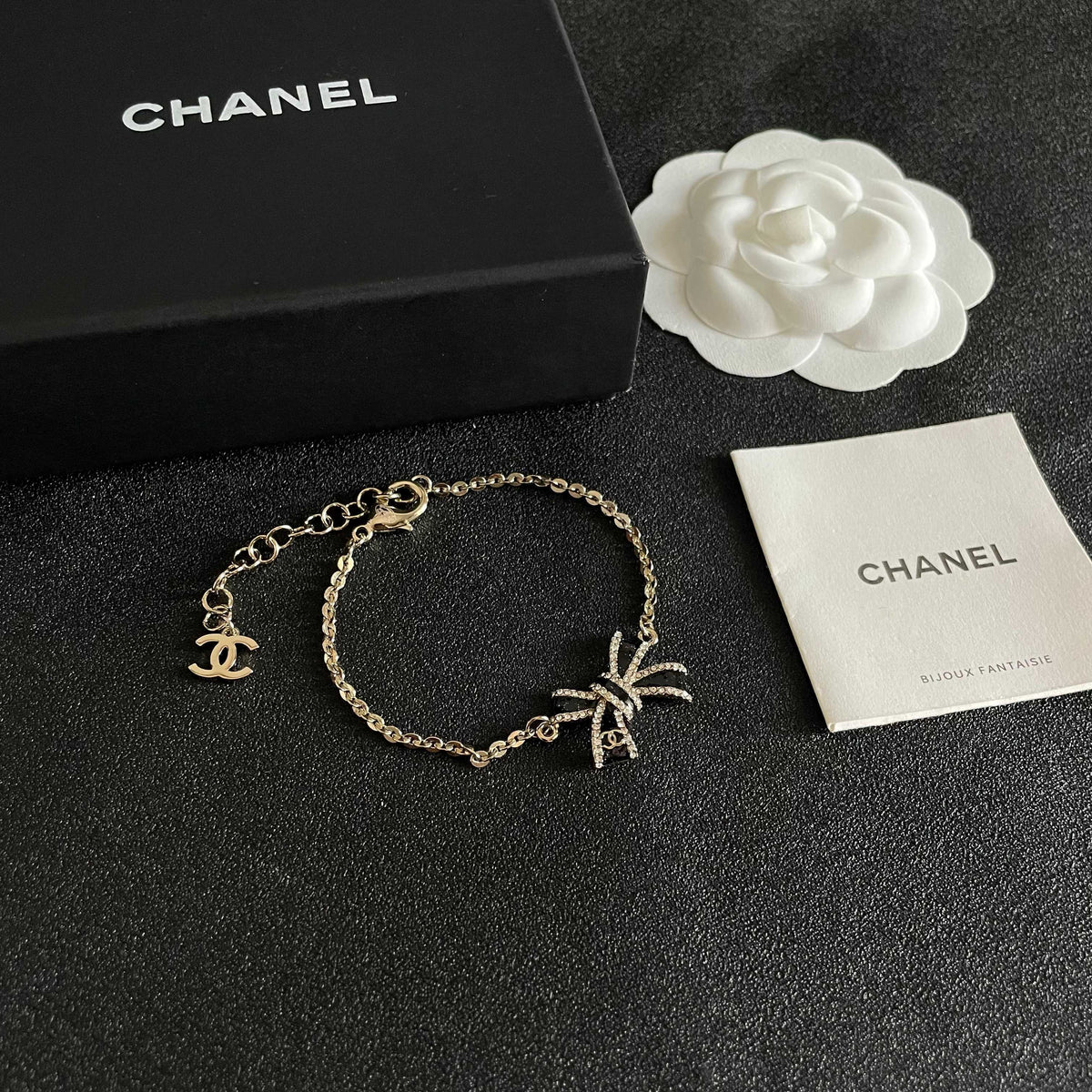 Double-C Emblem Bracelet in Polished Metal-Tone – Design 007 styled product view