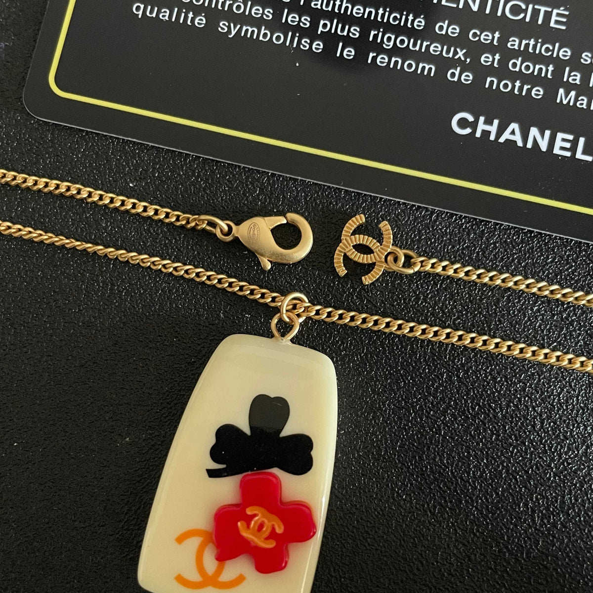 Camellia Pendant Necklace in Polished Metal-Tone – Camellia Detail – Design 020 main product view