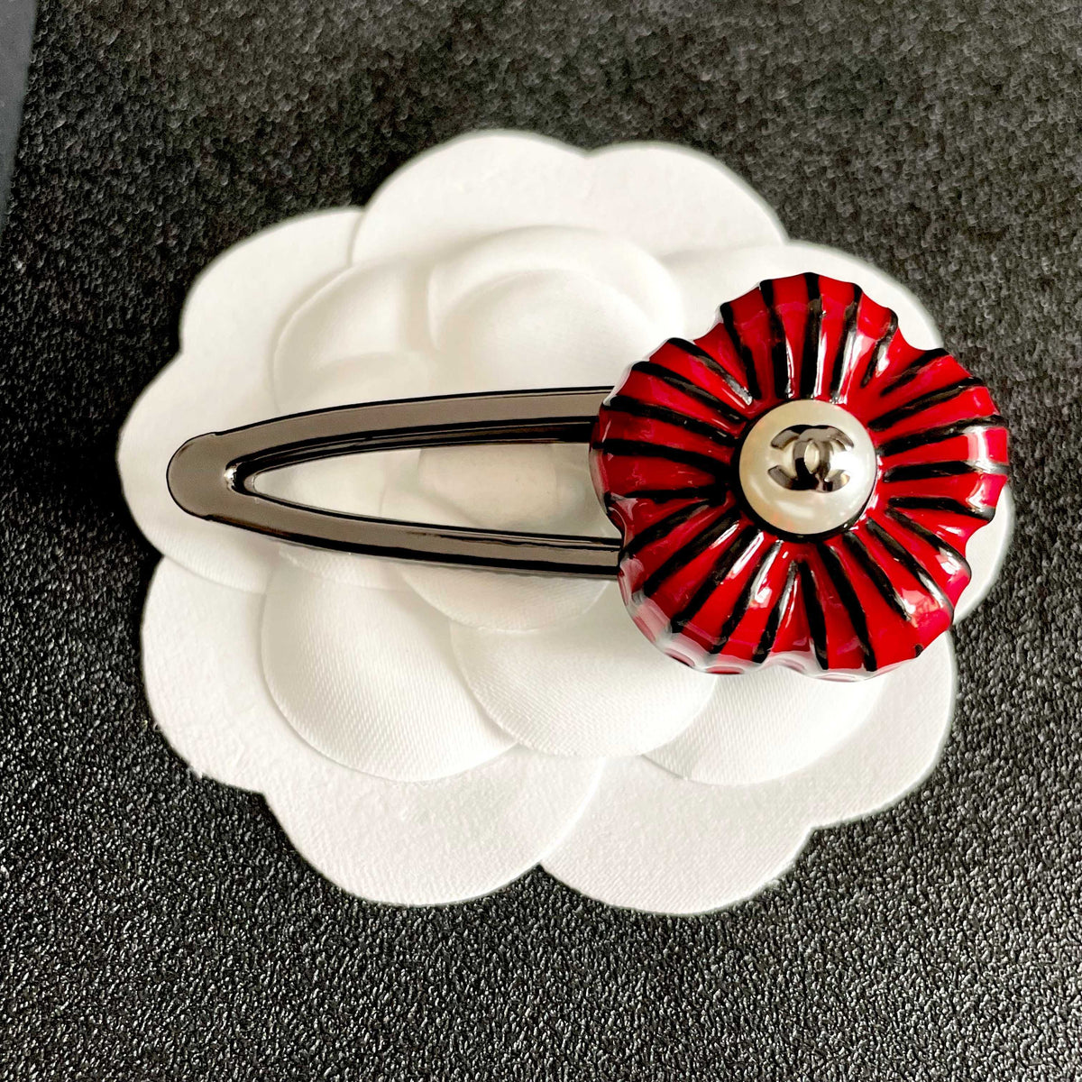 Camellia Hair Clip – Camellia Detail – Design 002 front product view