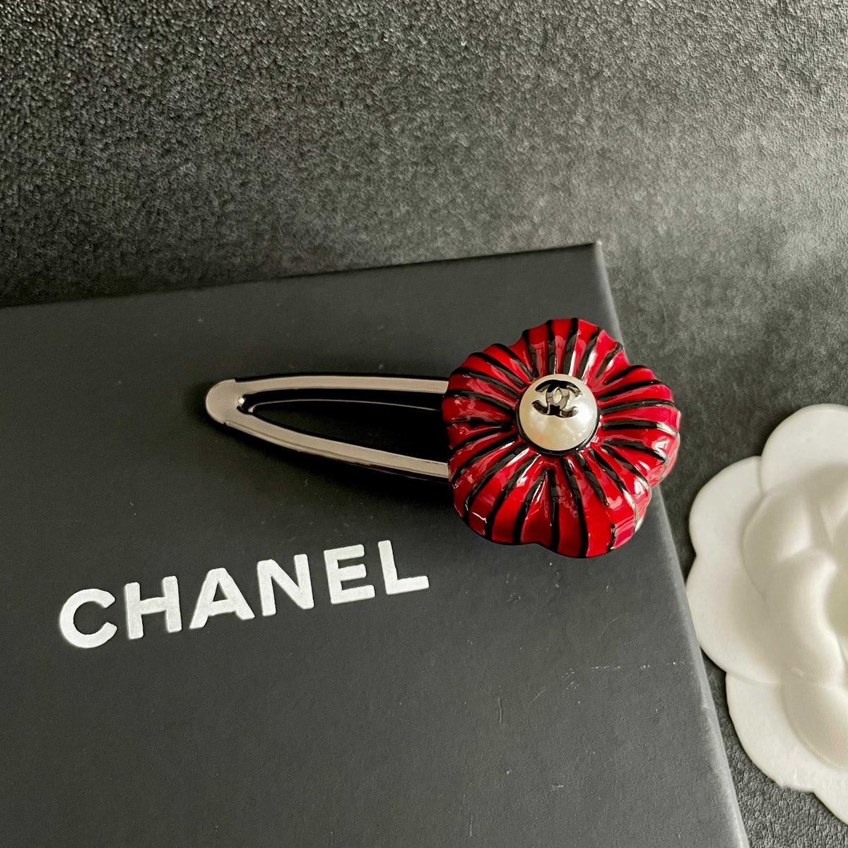 Camellia Hair Clip – Camellia Detail – Design 002 detail view