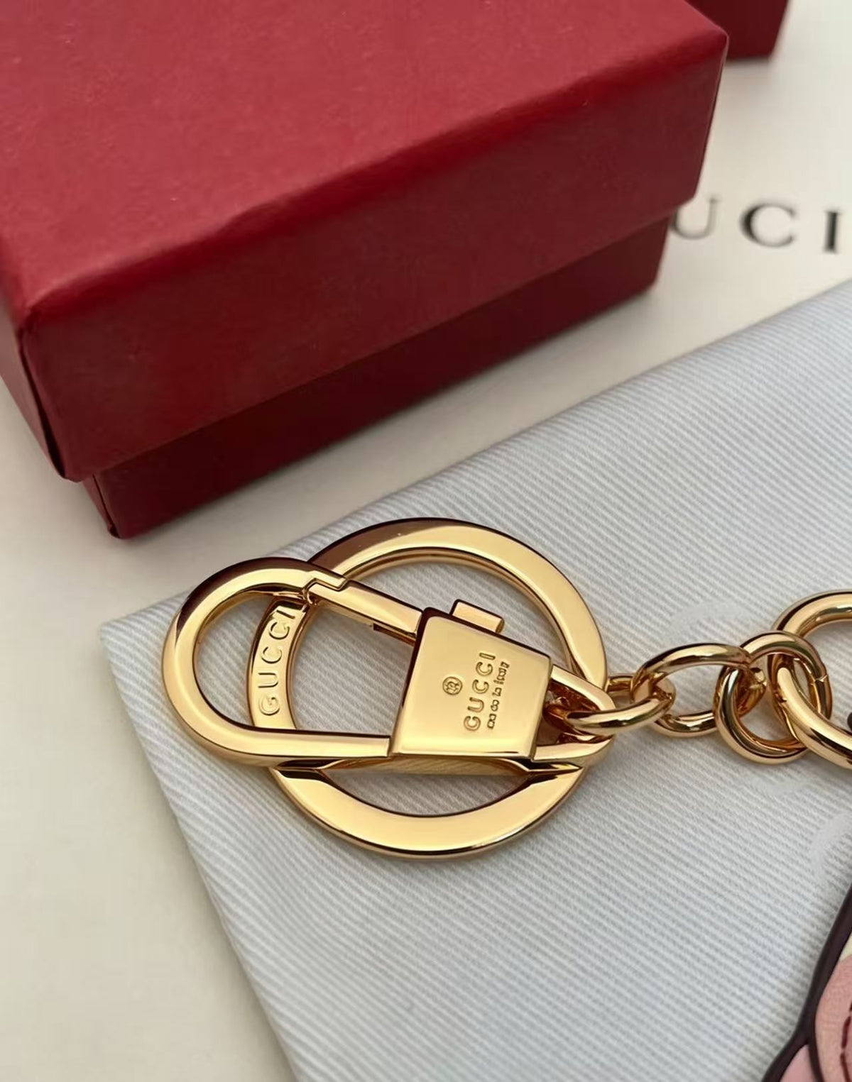 Floral Keychain in Polished Metal-Tone – Design 002 styled product view