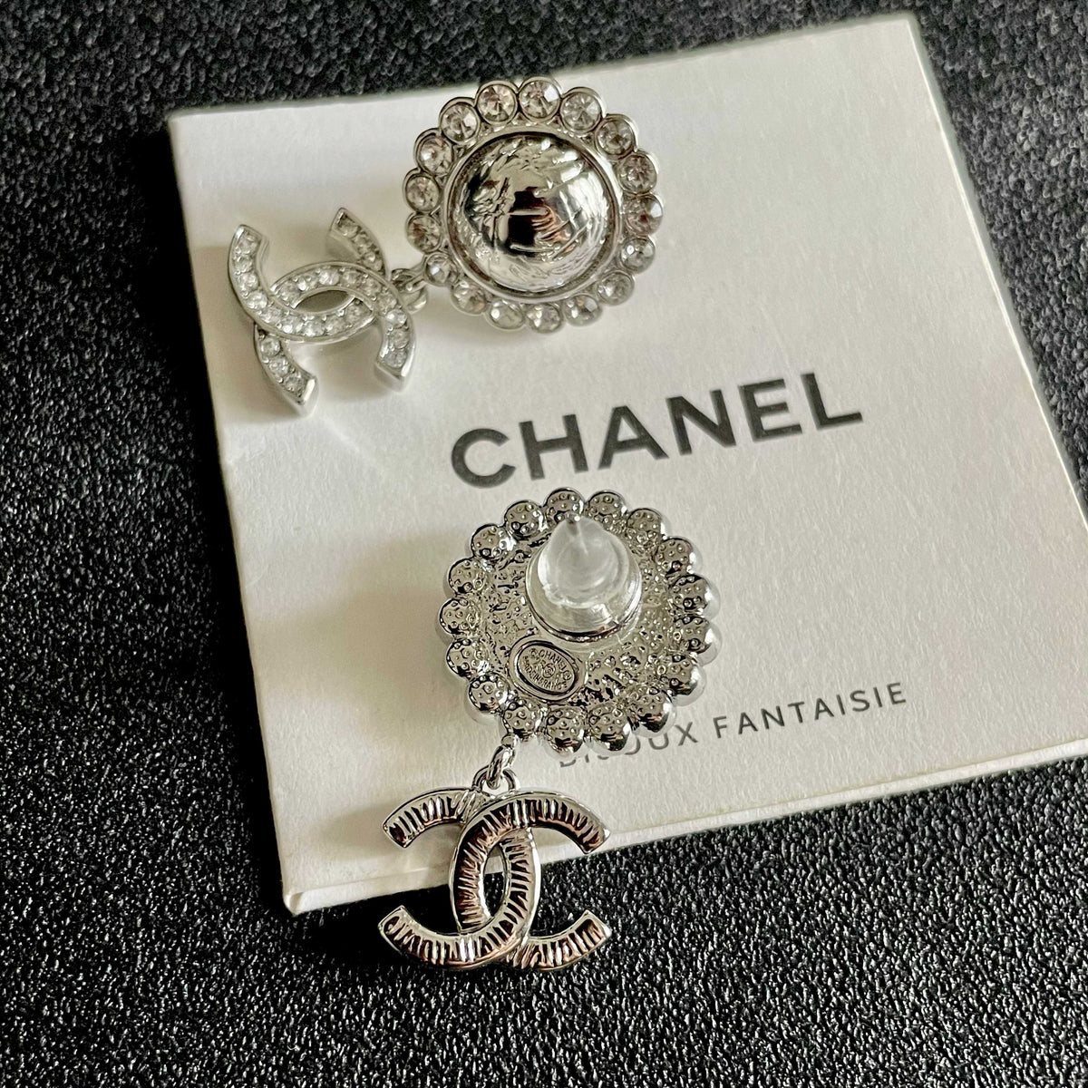 Signature Emblem Stud Earrings in Polished Metal-Tone – Design 080 main product view