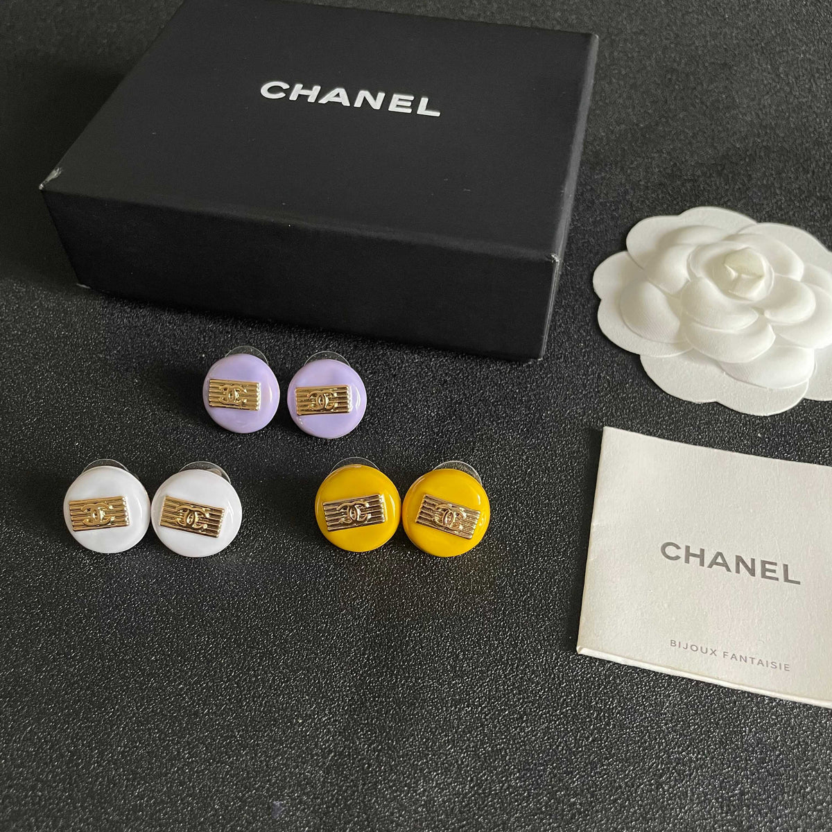 Signature Emblem Stud Earrings in Polished Metal-Tone – Design 071 close-up detail