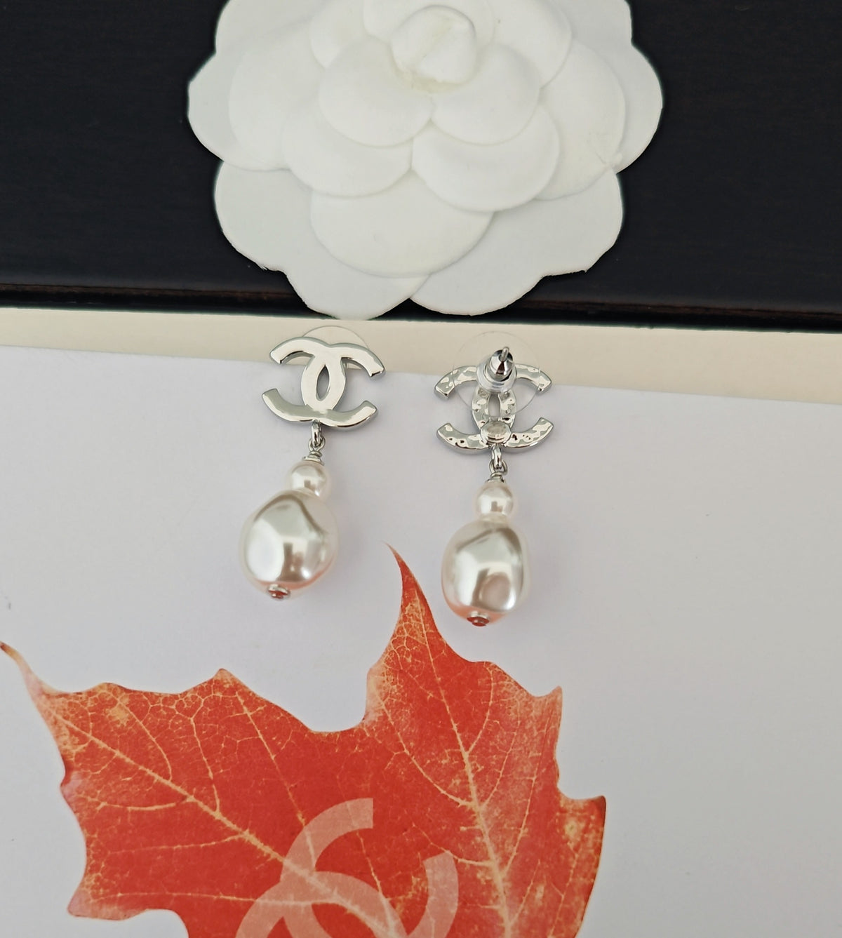 Pearl Pearl-Detail Statement Earrings – Pearl Detail – Design 004 styled product view
