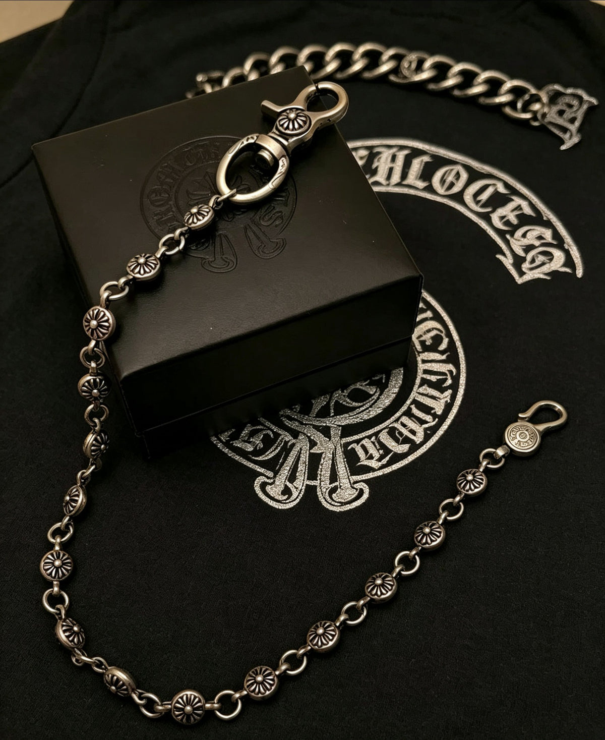 Signature Emblem Pendant Necklace in Polished Metal-Tone – Design 045 detail view
