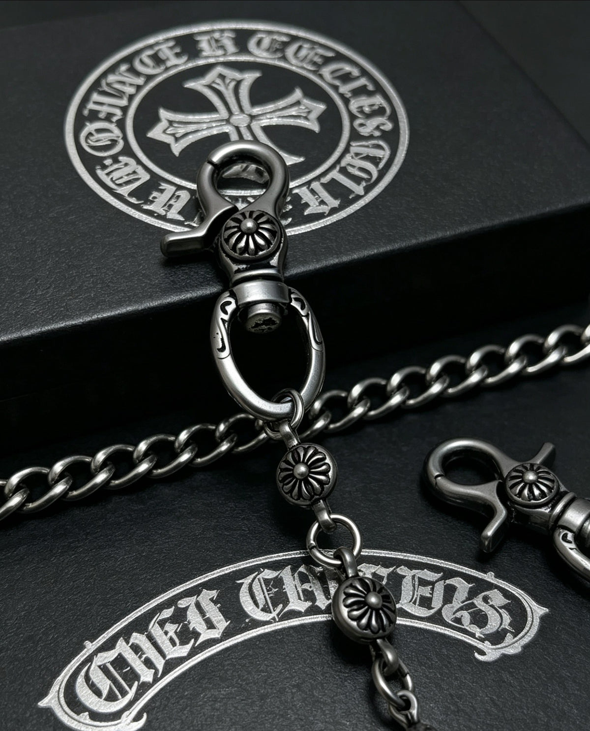 Signature Emblem Pendant Necklace in Polished Metal-Tone – Design 088 close-up detail