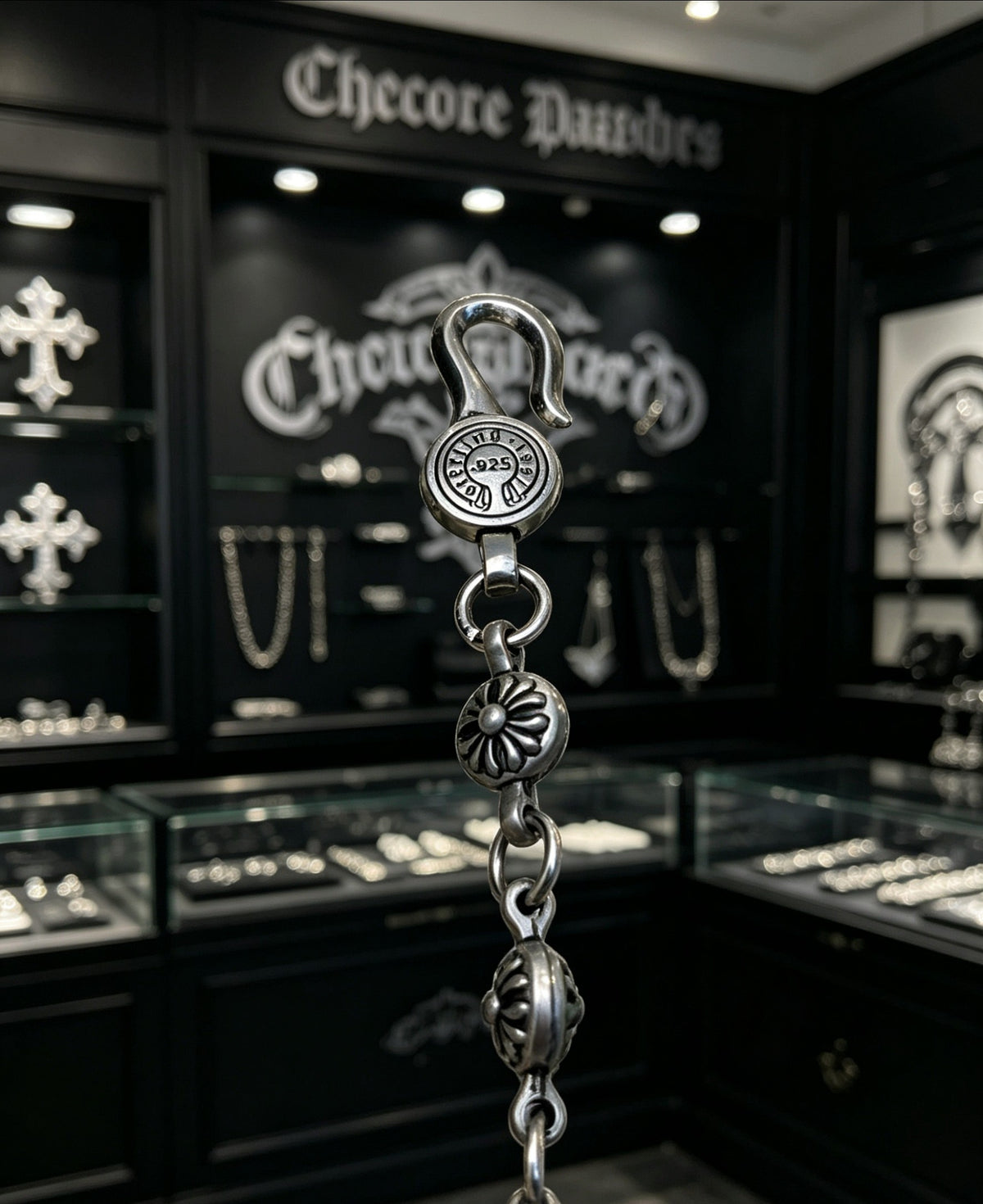 Floral Cross Multi-Use Chain Accessory – Design 03 styled product view