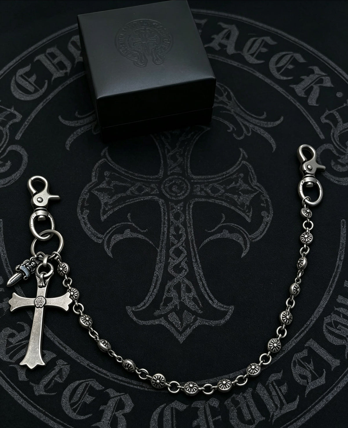 Signature Emblem Pendant Necklace in Polished Metal-Tone – Design 044 front product view