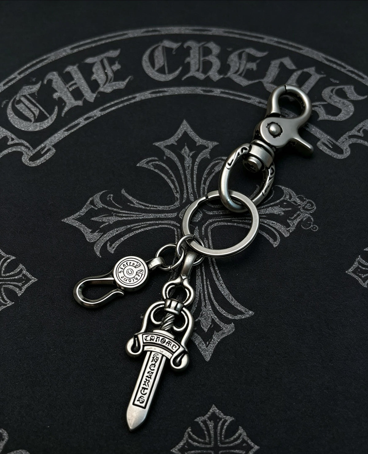 Signature Emblem Jewelry Accessory in Polished Metal-Tone – Design 063 front product view