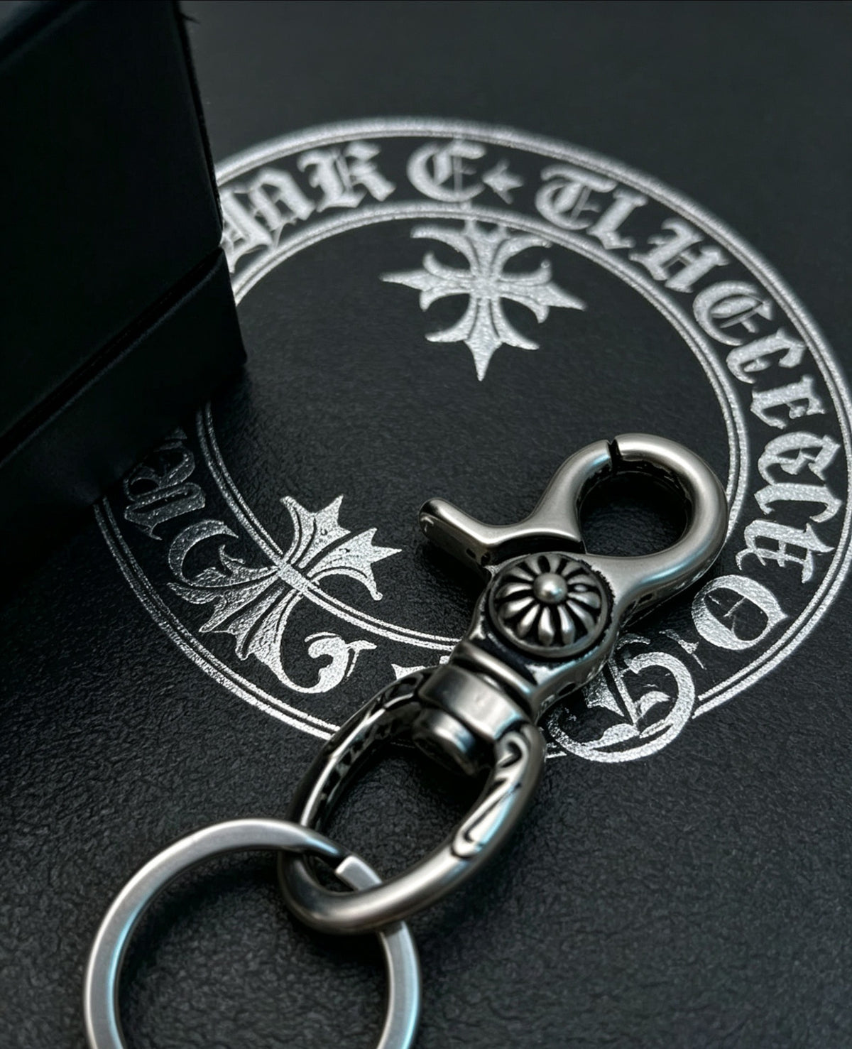 Signature Emblem Jewelry Accessory in Polished Metal-Tone – Design 025 styled product view