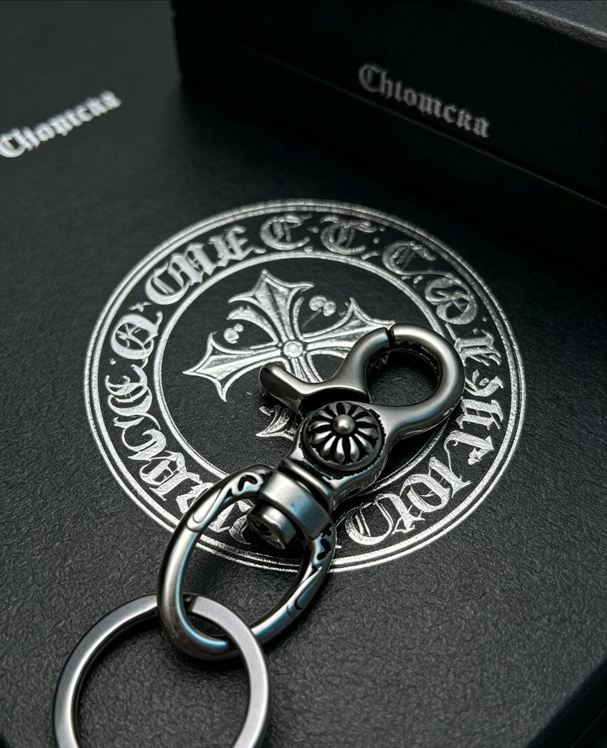 Signature Emblem Jewelry Accessory in Polished Metal-Tone – Design 062 styled product view