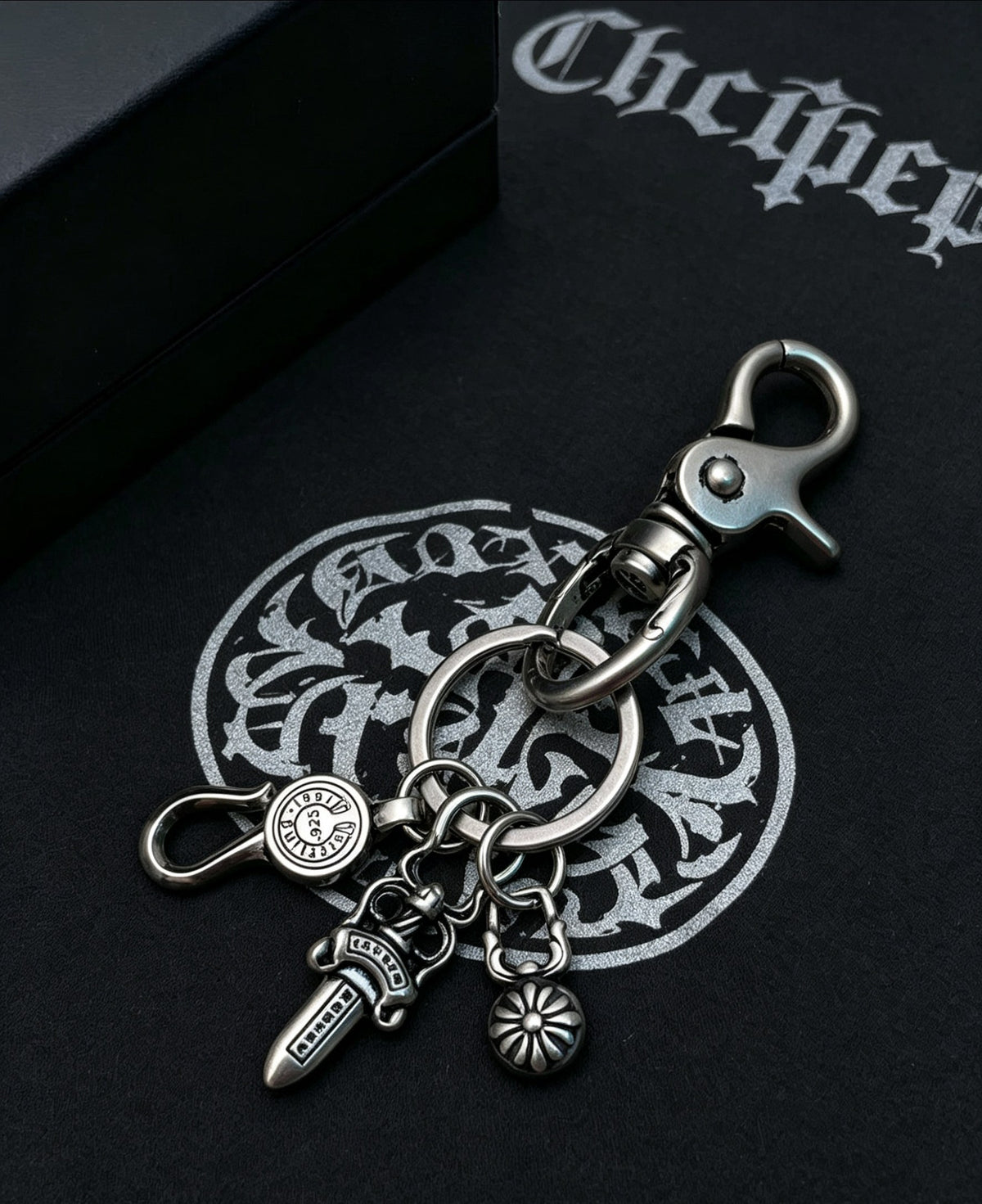 Signature Emblem Jewelry Accessory in Polished Metal-Tone – Design 060 detail view