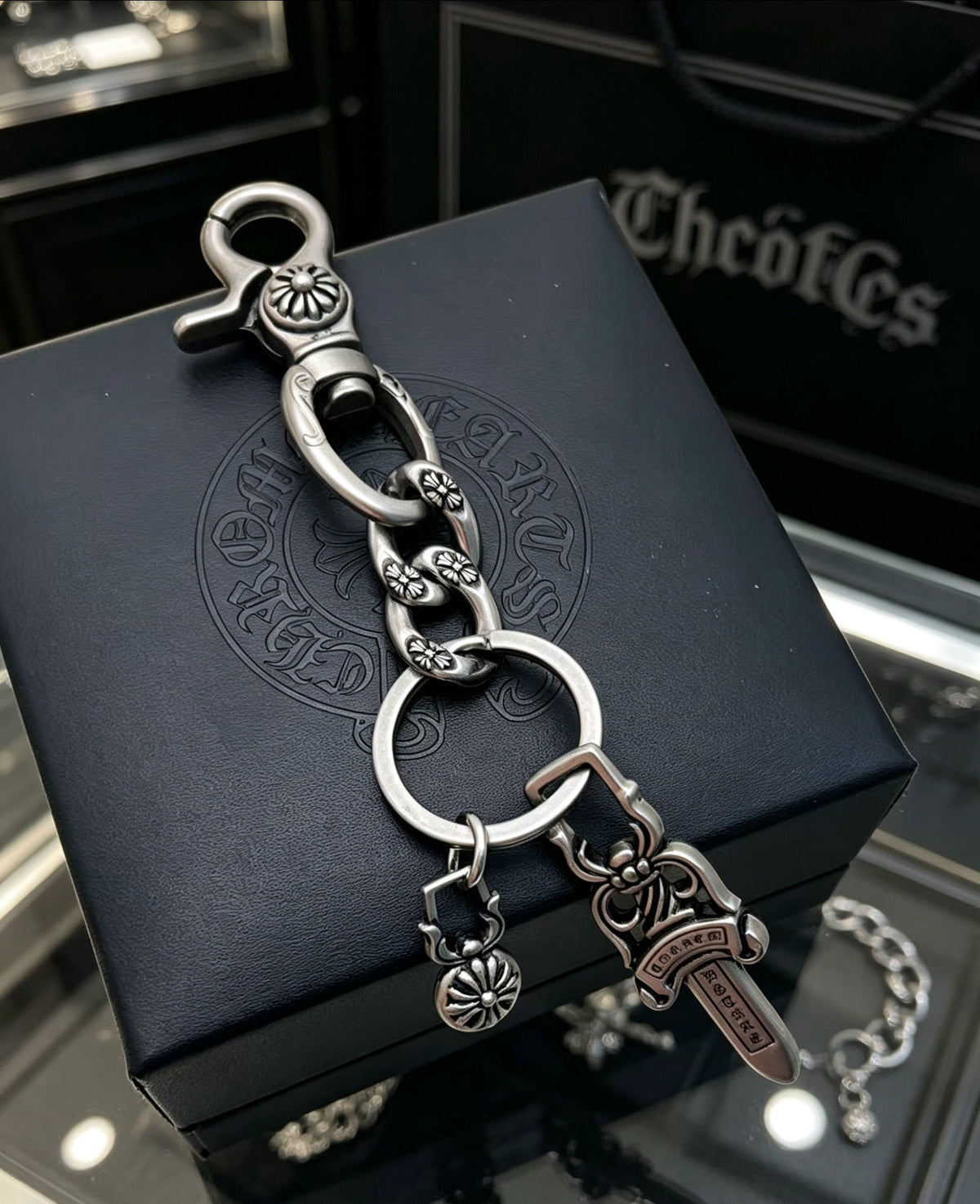 Signature Emblem Jewelry Accessory in Polished Metal-Tone – Design 059 main product view