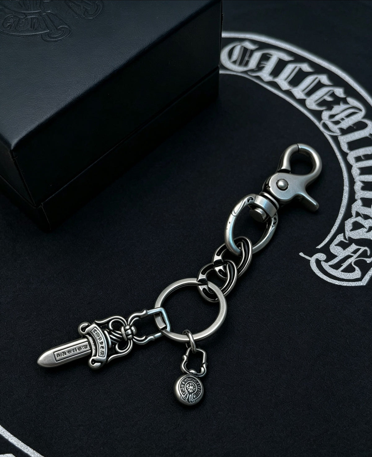 Signature Emblem Jewelry Accessory in Polished Metal-Tone – Design 021 detail view