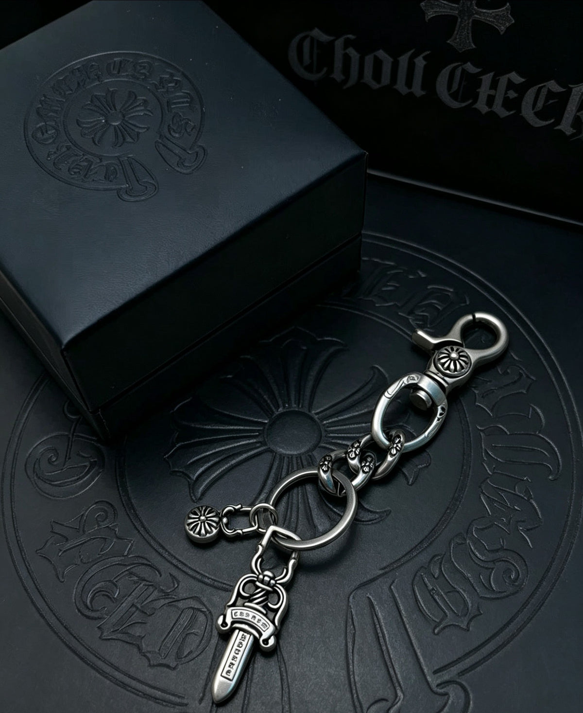Signature Emblem Jewelry Accessory in Polished Metal-Tone – Design 021 side detail