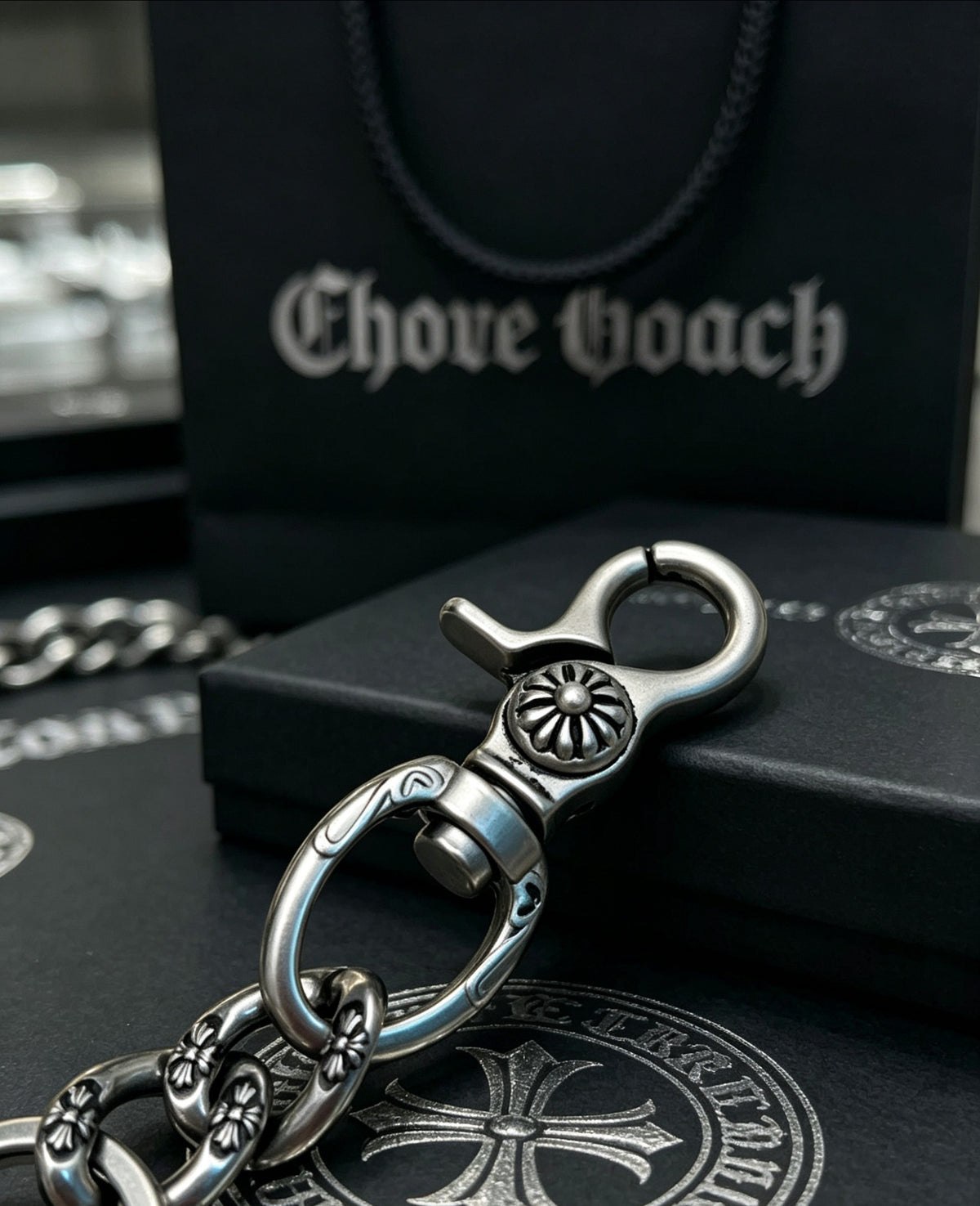 Dagger Multi-Use Chain Accessory – Dagger Detail – Design 07 styled product view