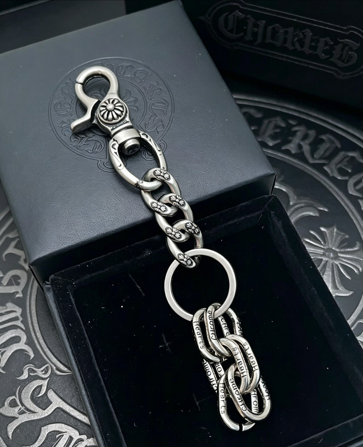 Letter Jewelry Accessory in Polished Metal-Tone – Design 001 front product view