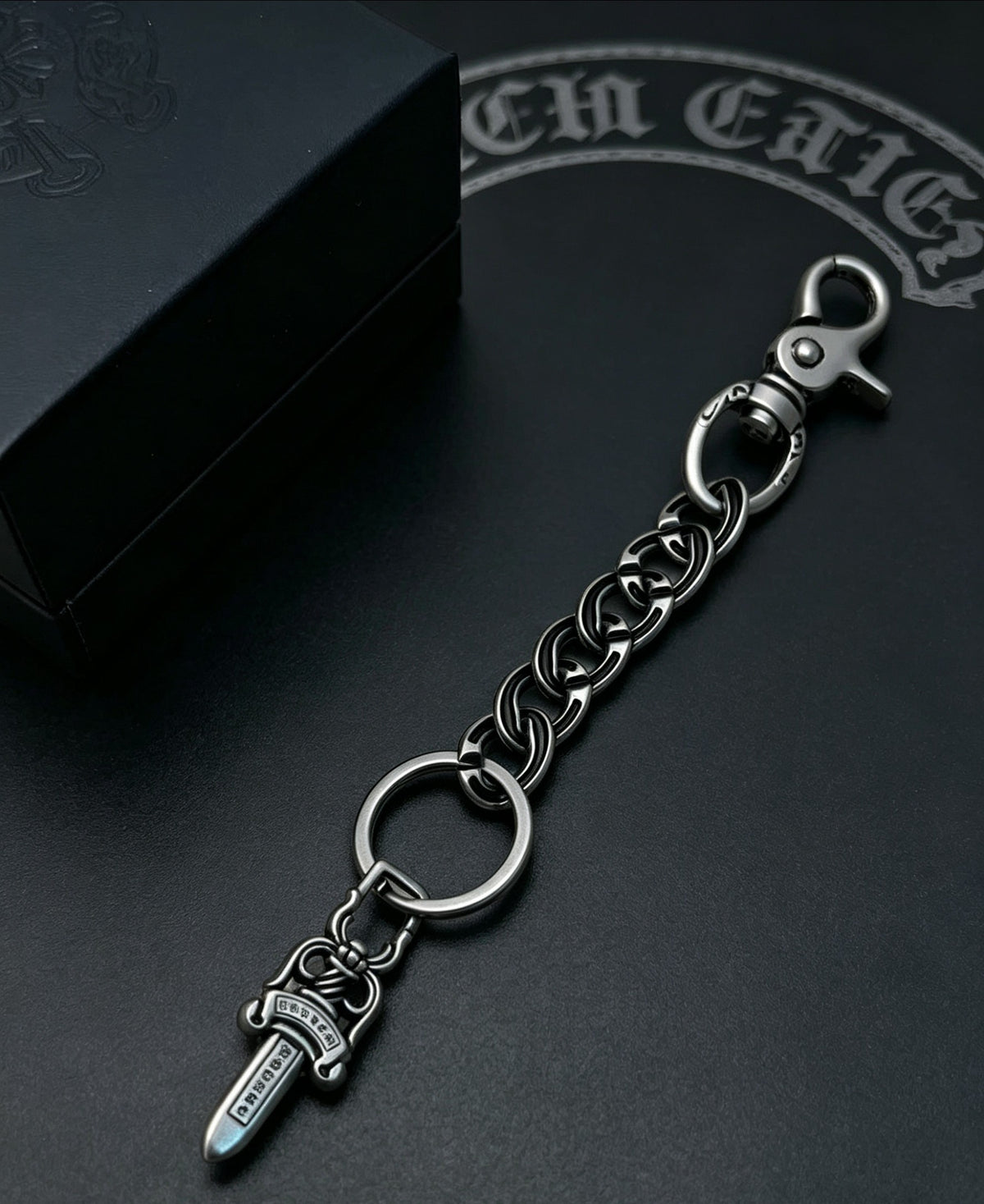 Signature Emblem Jewelry Accessory in Polished Metal-Tone – Design 020 detail view
