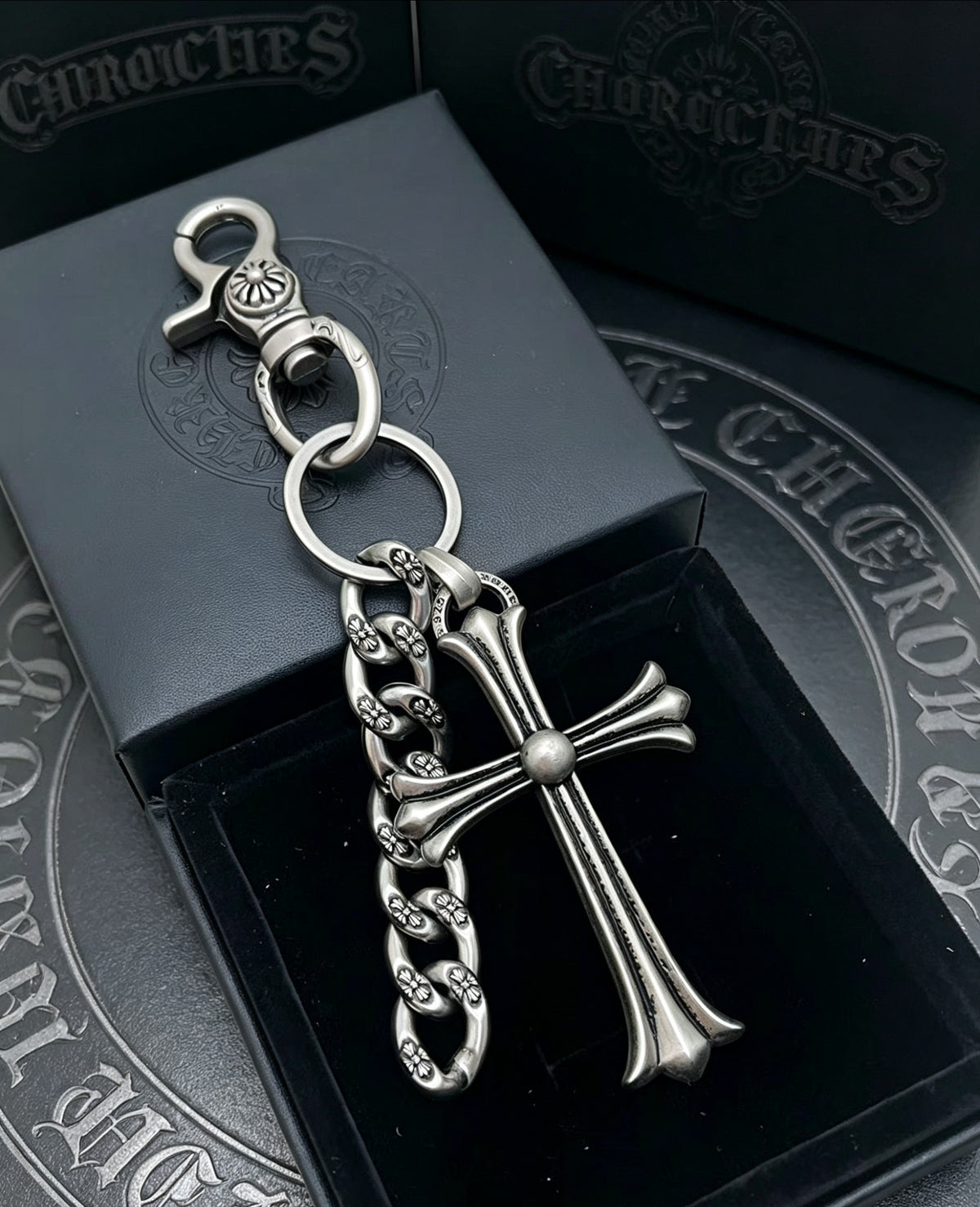 Signature Emblem Pendant in Polished Metal-Tone – Design 004 front product view