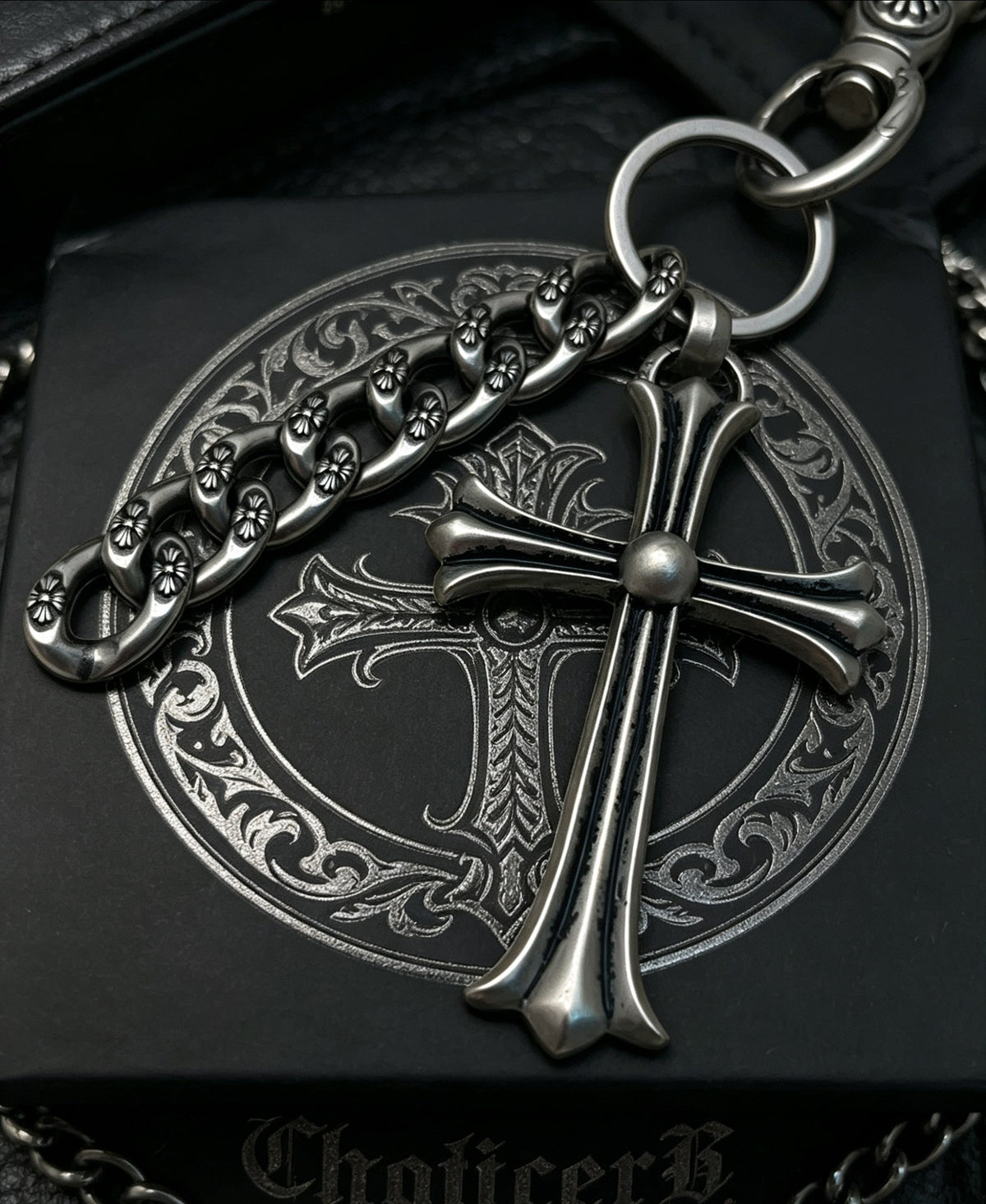 Signature Emblem Pendant in Polished Metal-Tone – Design 001 close-up detail