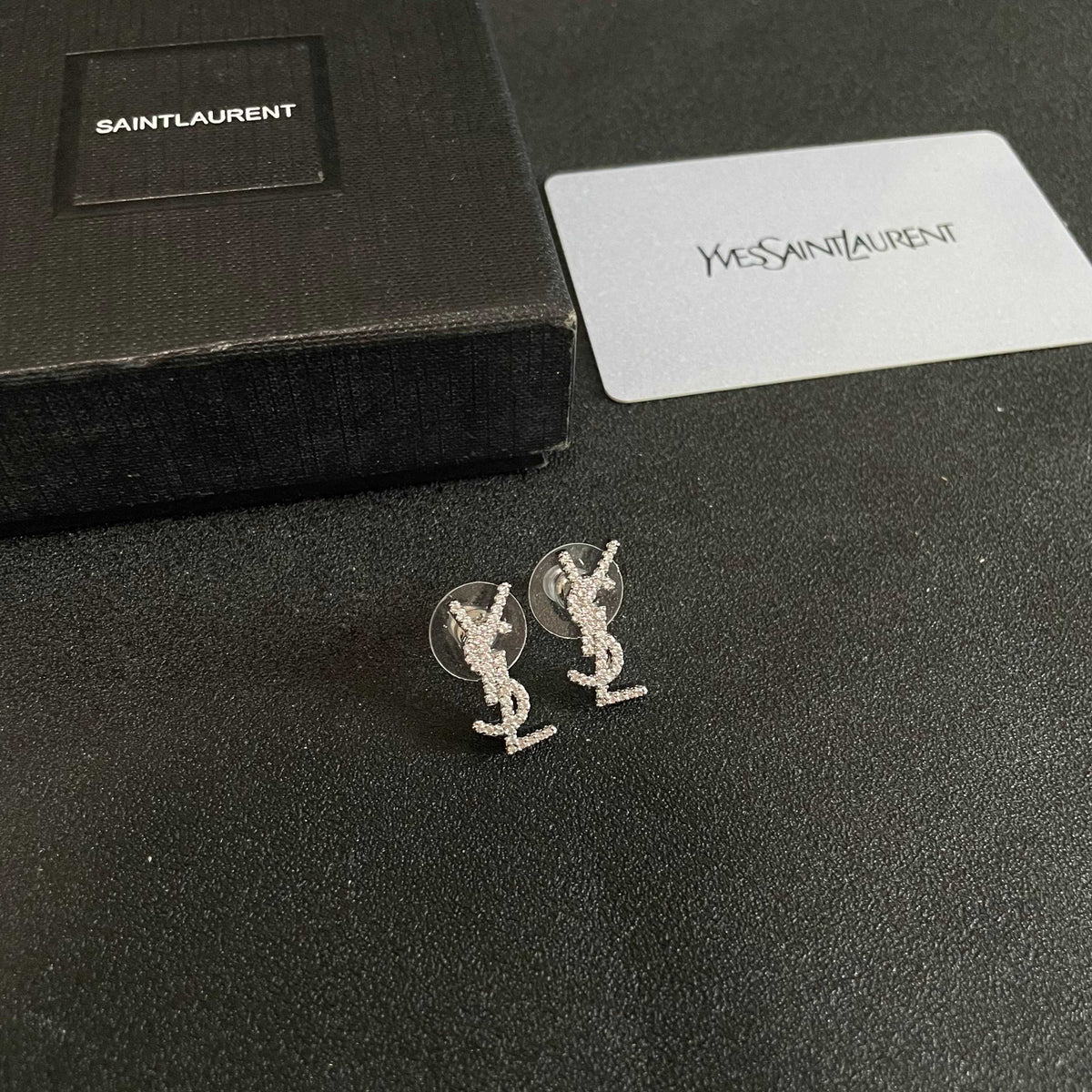 Geometric Emblem Stud Earrings in Silver-Tone – Vintage Detail – Design 010 close-up detail