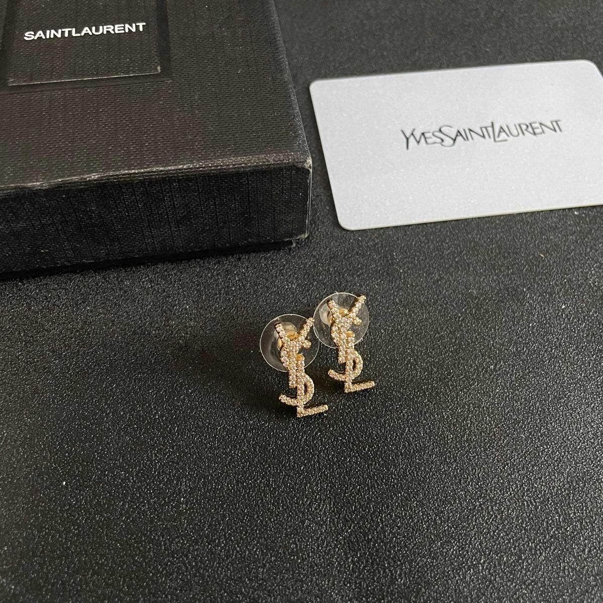 Geometric Emblem Stud Earrings in Silver-Tone – Vintage Detail – Design 009 styled product view