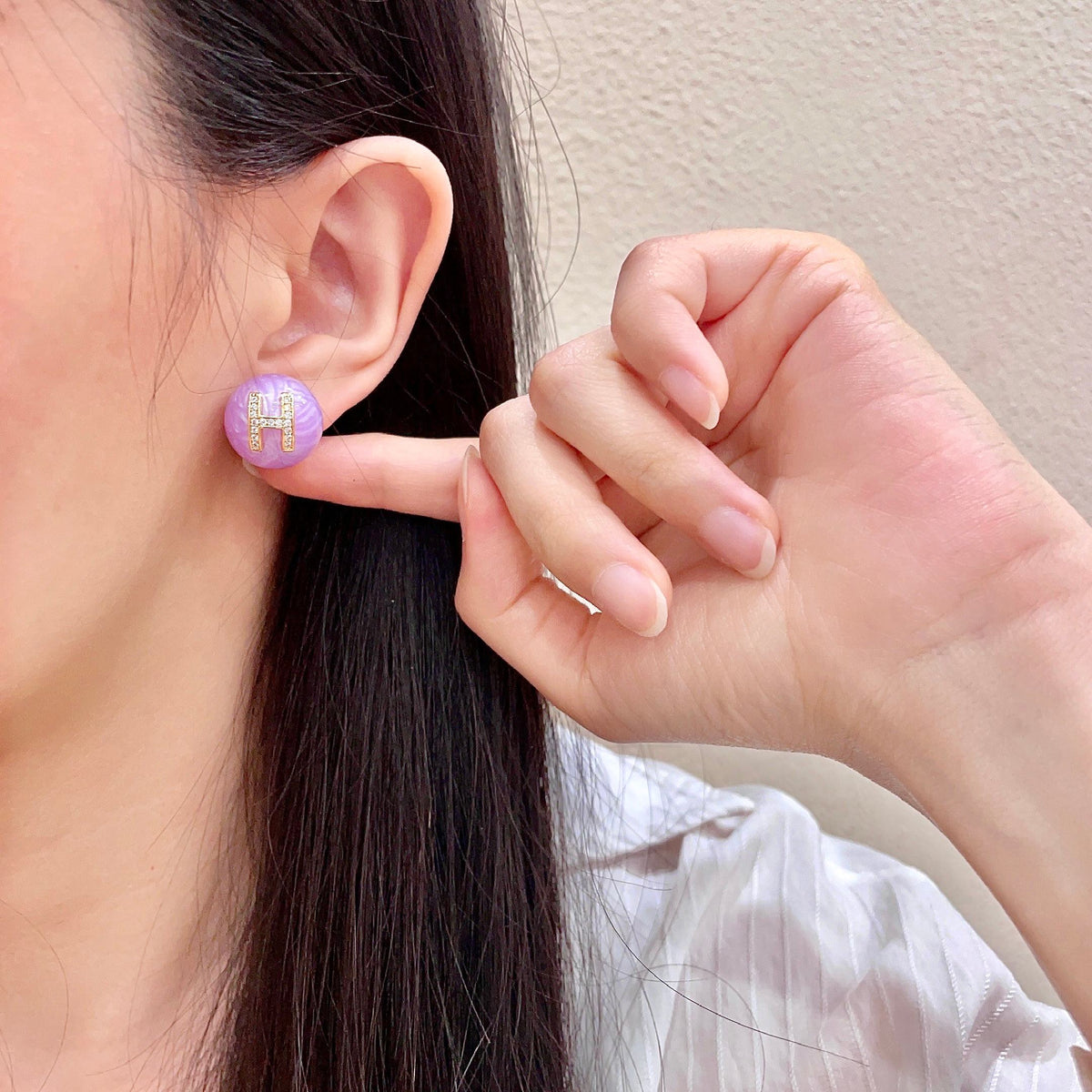 Horse Statement Earrings in Polished Metal-Tone – Design 003 front product view