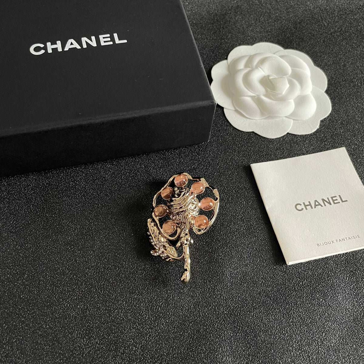 Signature Emblem Brooch in Polished Metal-Tone – Design 054 styled product view