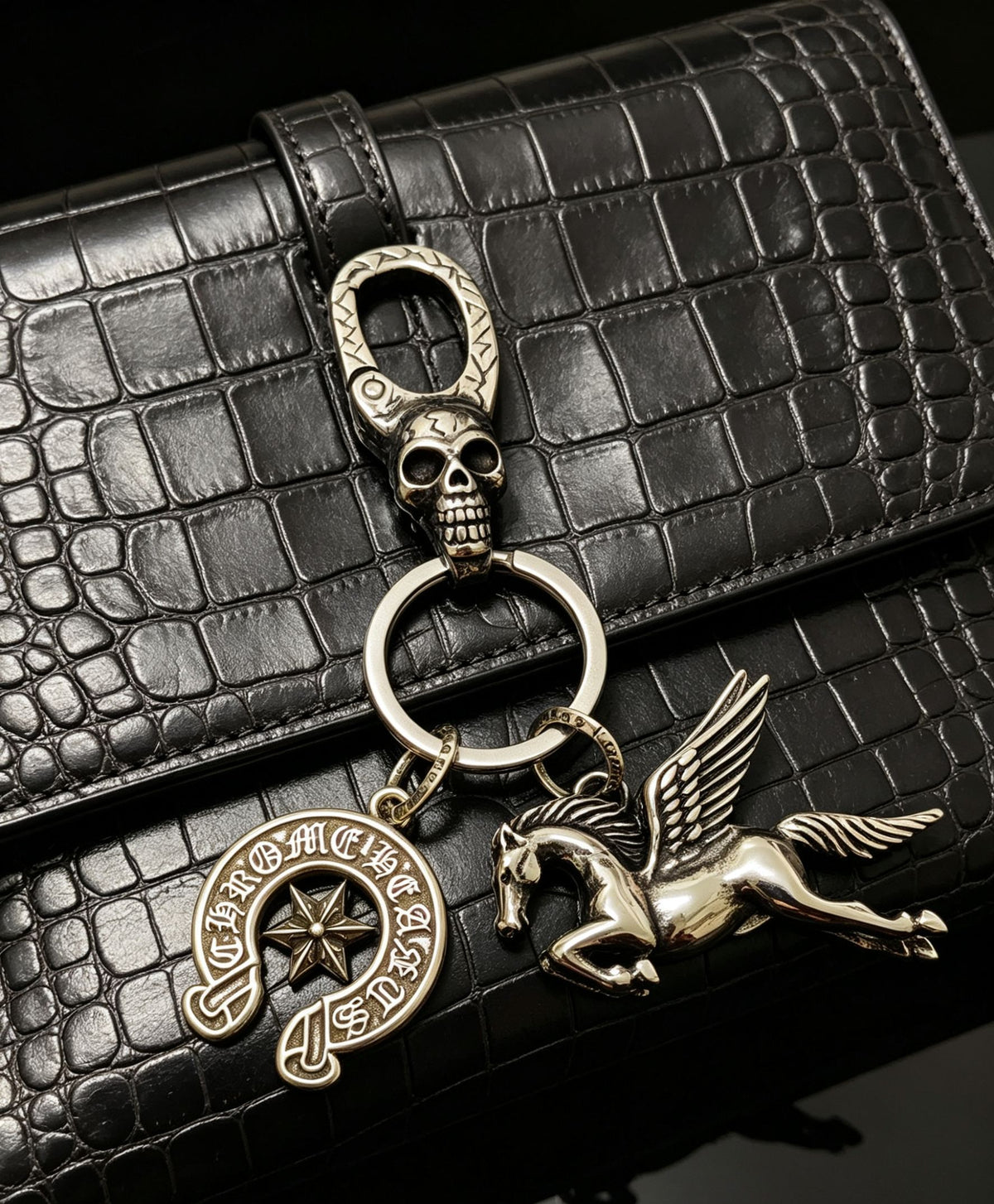 Signature Emblem Pendant in Polished Metal-Tone – Design 008 main product view