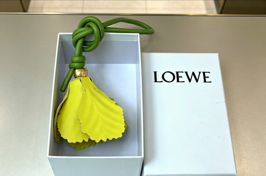 Sculptural Bag Charm in Gold-Tone with Leather Detail – Design 02 main product view
