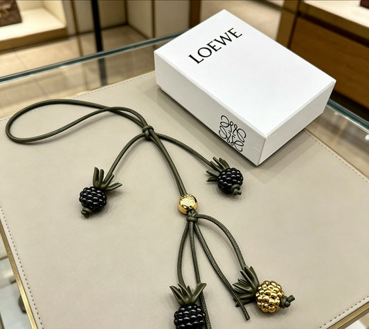 Graphic Emblem Bag Charm in Polished Metal-Tone with Leather Detail – Design 02 main product view