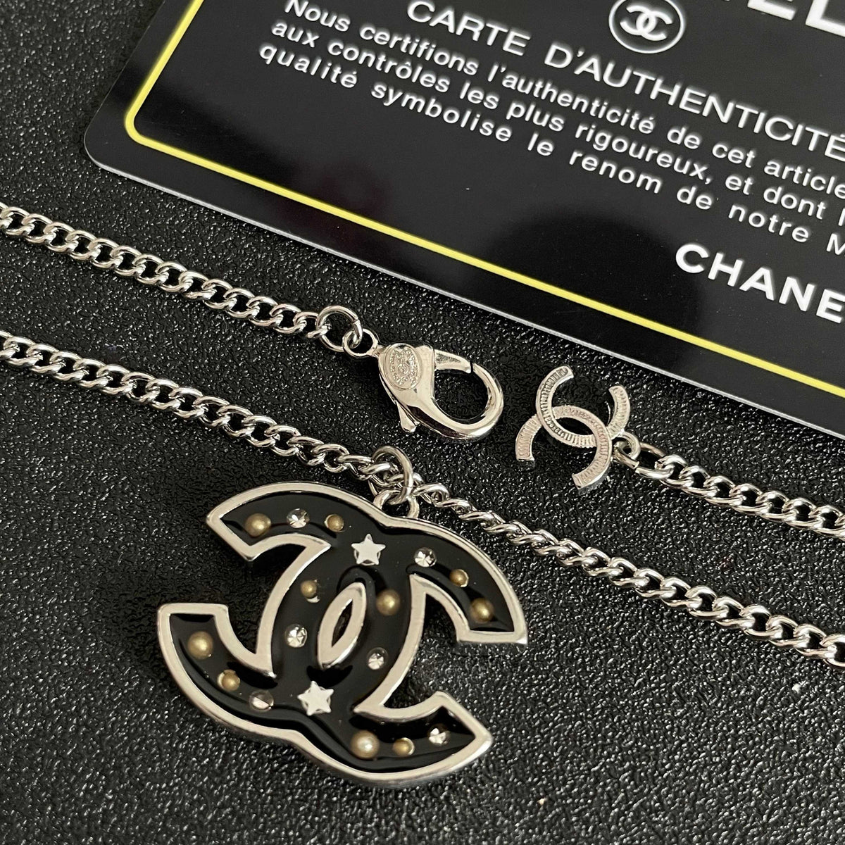 Signature Emblem Pendant Necklace in Polished Metal-Tone – Design 103 main product view