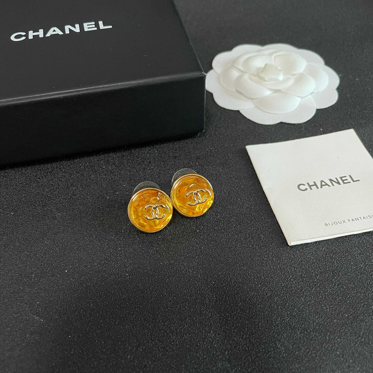 Signature Emblem Stud Earrings in Polished Metal-Tone – Design 100 styled product view