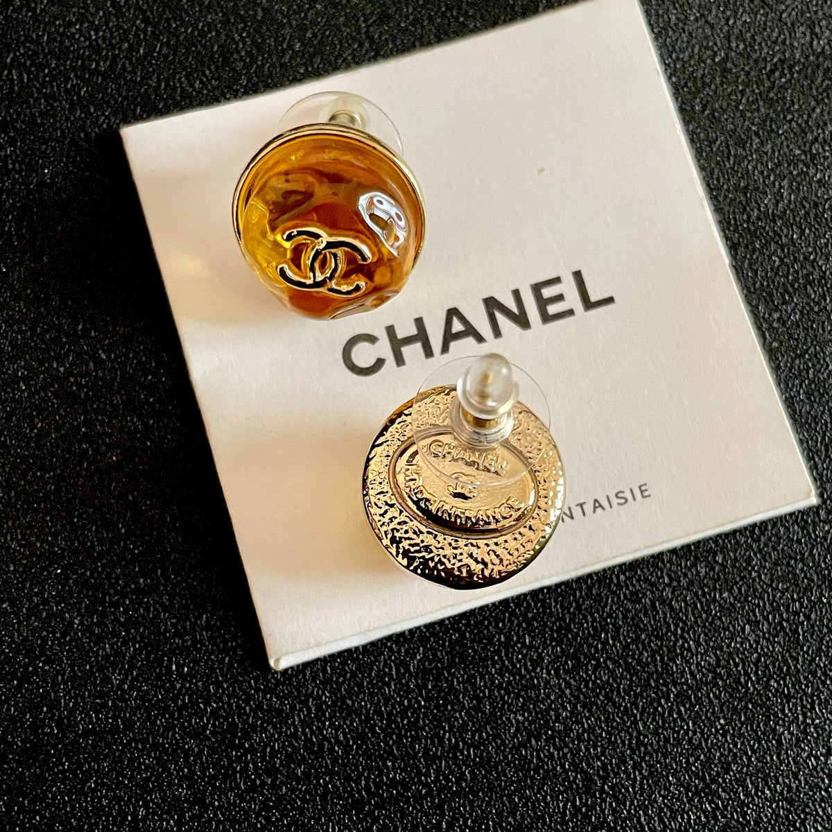 Signature Emblem Stud Earrings in Polished Metal-Tone – Design 100 main product view