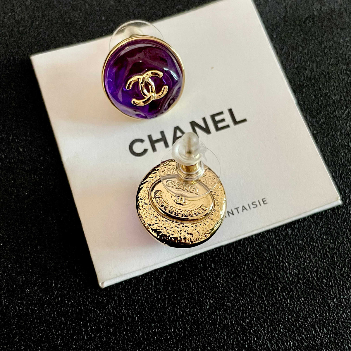 Signature Emblem Stud Earrings in Polished Metal-Tone – Design 098 main product view