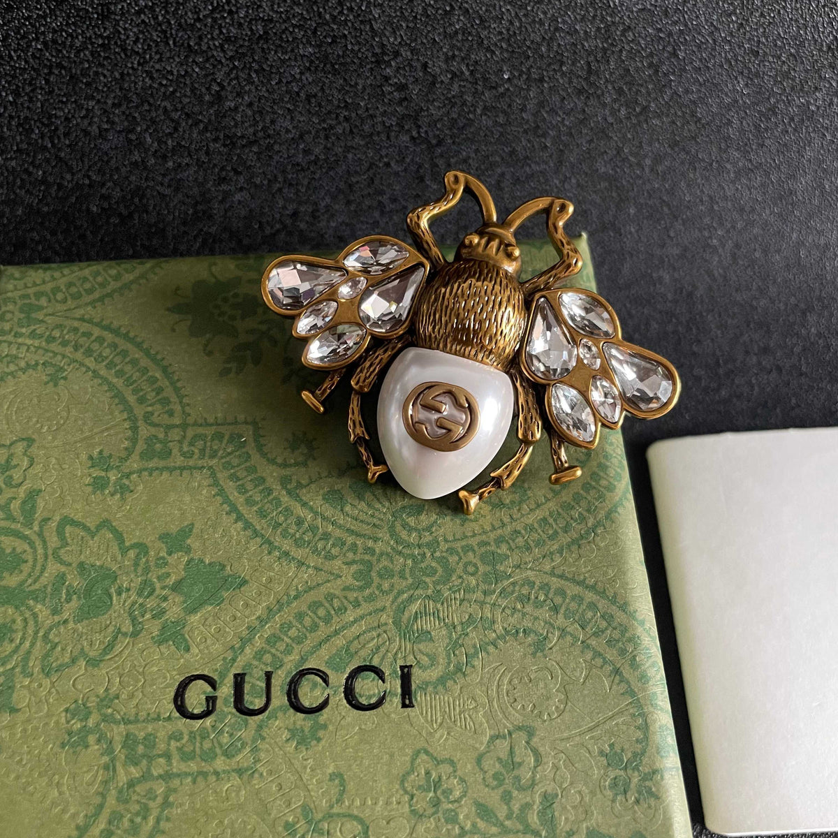 Geometric Emblem Brooch in Polished Metal-Tone – Design 005 detail view