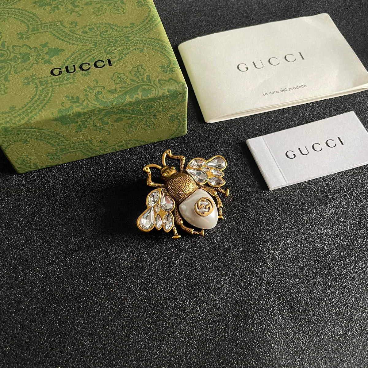 Geometric Emblem Brooch in Polished Metal-Tone – Design 005 styled product view