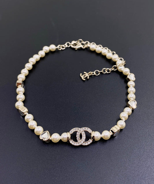 Heart Pearl-Detail Pendant Necklace – Pearl Detail – Design 006 main product view