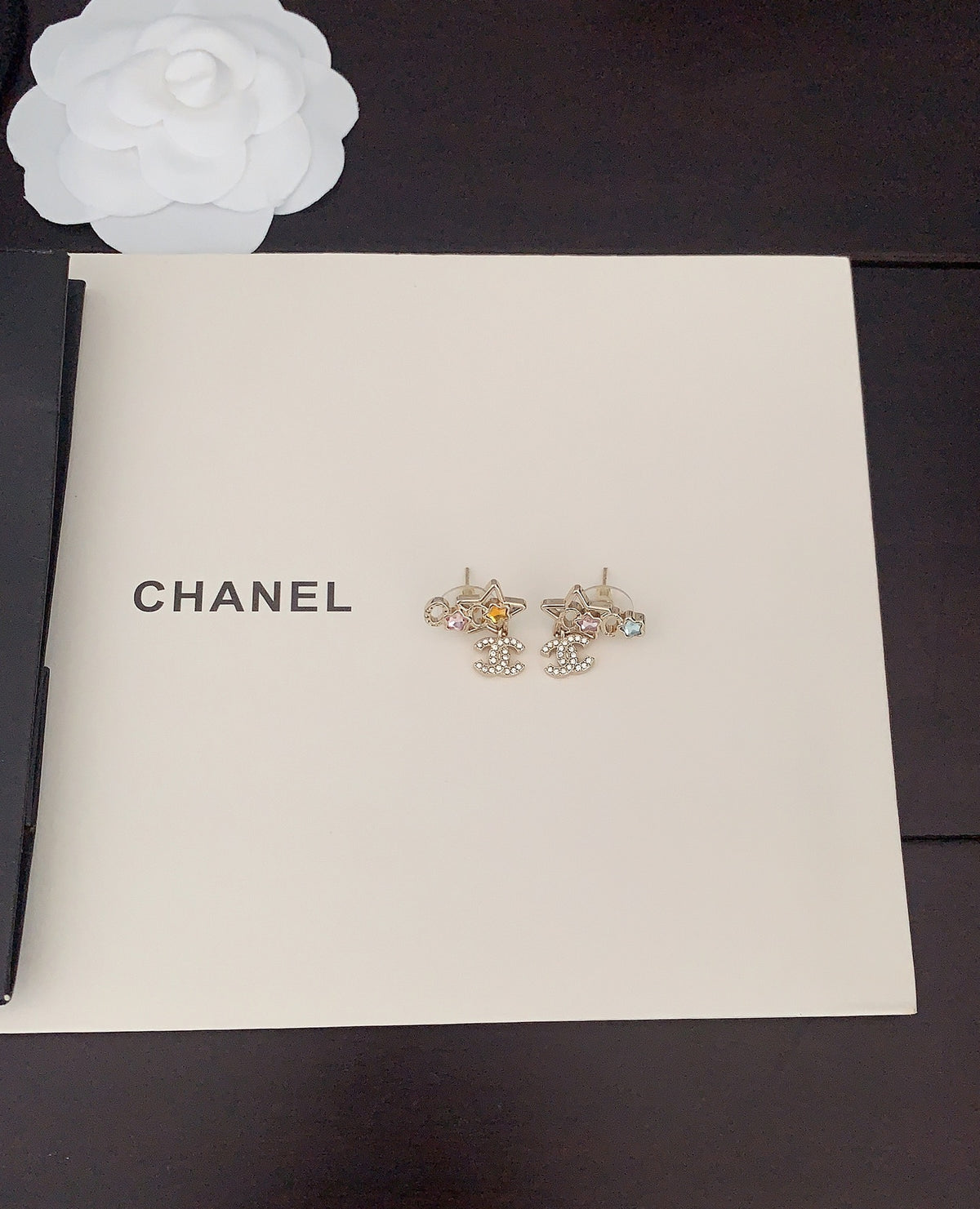 Signature Emblem Crystal-Accent Statement Earrings – Design 013 side detail