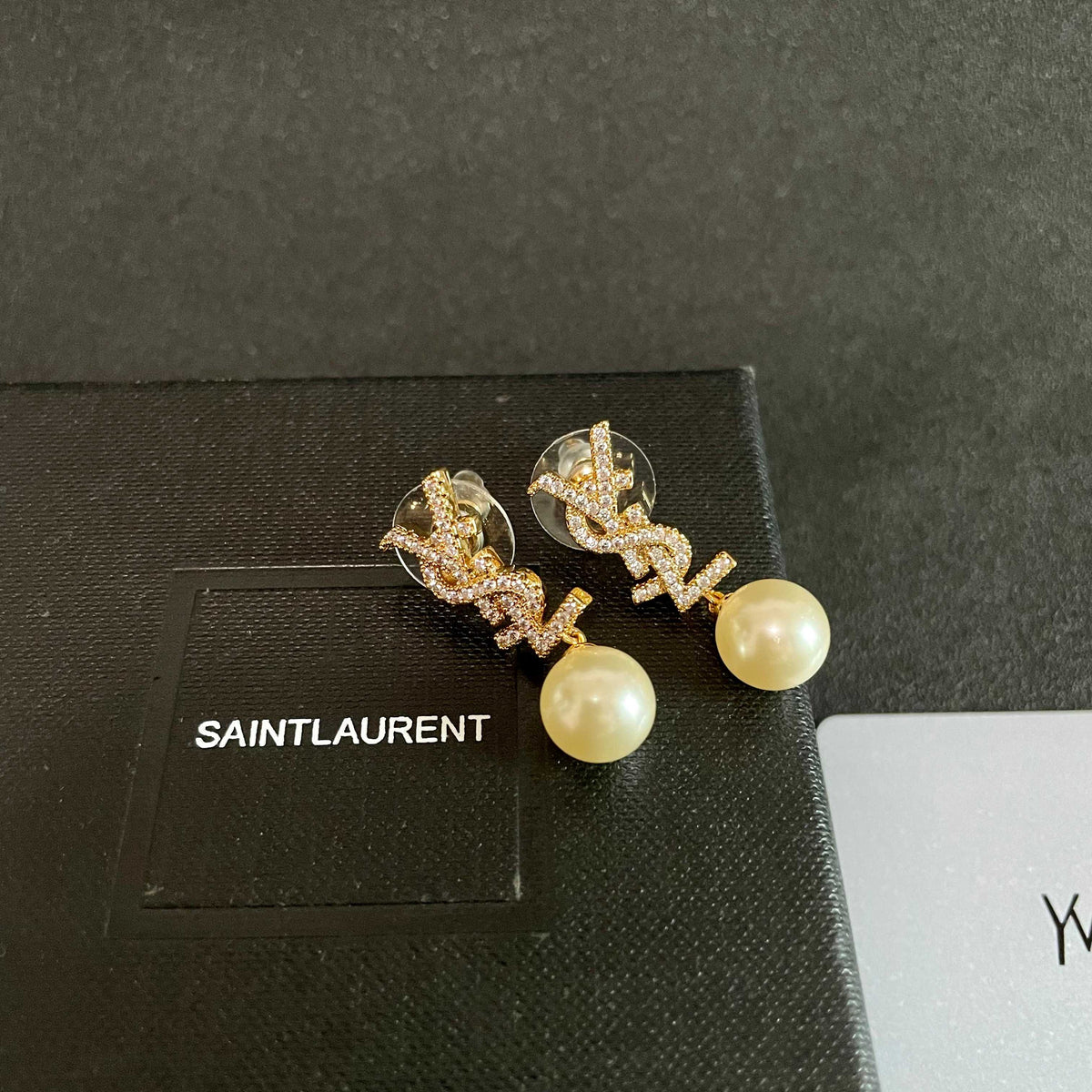 Geometric Emblem Stud Earrings in Silver-Tone – Vintage Detail – Design 011 detail view