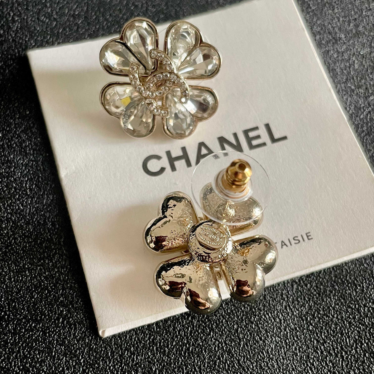 Signature Emblem Stud Earrings in Polished Metal-Tone – Design 122 main product view
