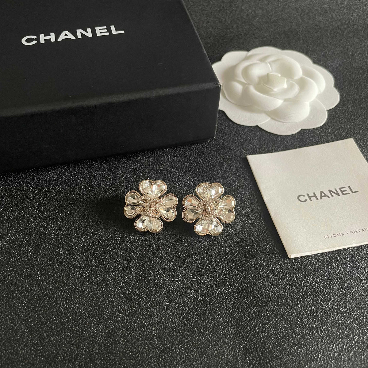 Signature Emblem Stud Earrings in Polished Metal-Tone – Design 122 styled product view