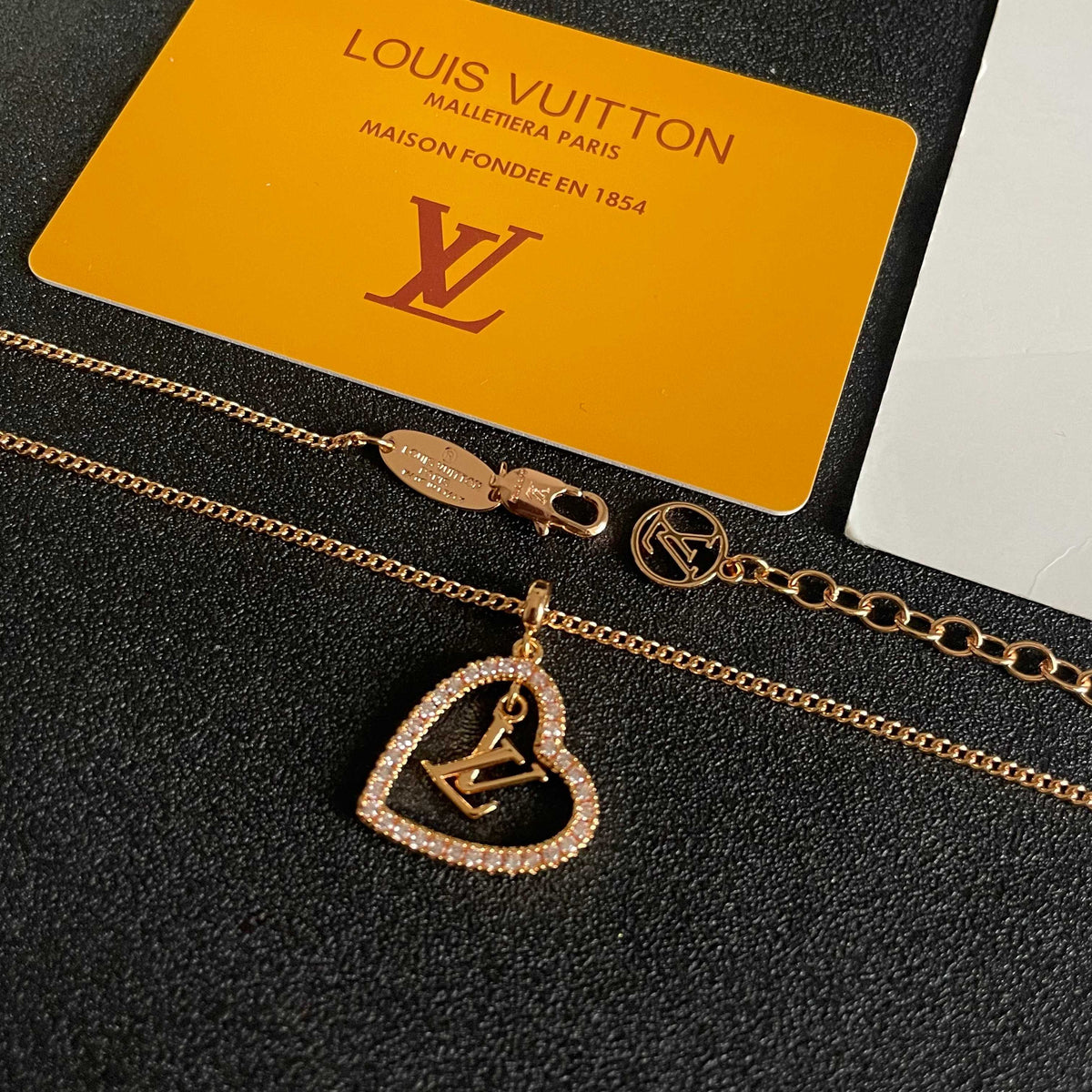 Geometric Emblem Pendant Necklace in Gold-Tone – Design 071 main product view