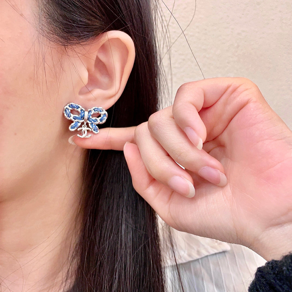 Signature Emblem Stud Earrings in Polished Metal-Tone – Design 120 front product view