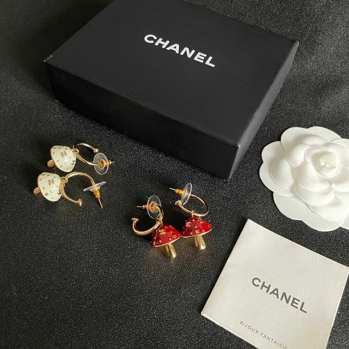 Signature Emblem Stud Earrings in Polished Metal-Tone – Design 116 close-up detail