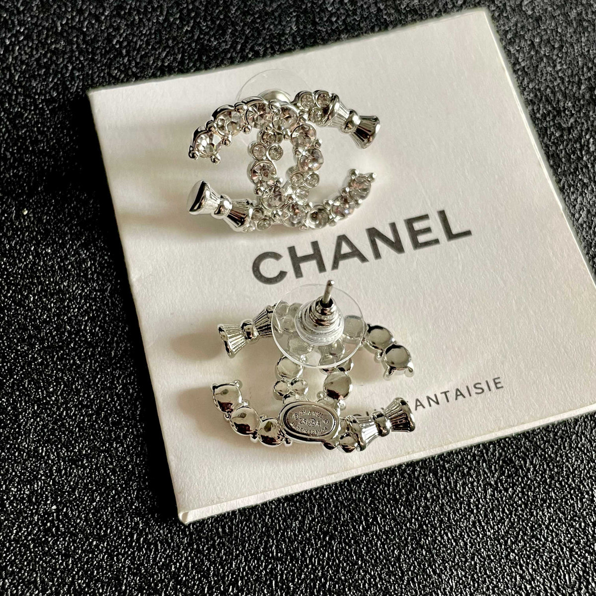 Signature Emblem Stud Earrings in Polished Metal-Tone – Design 115 main product view
