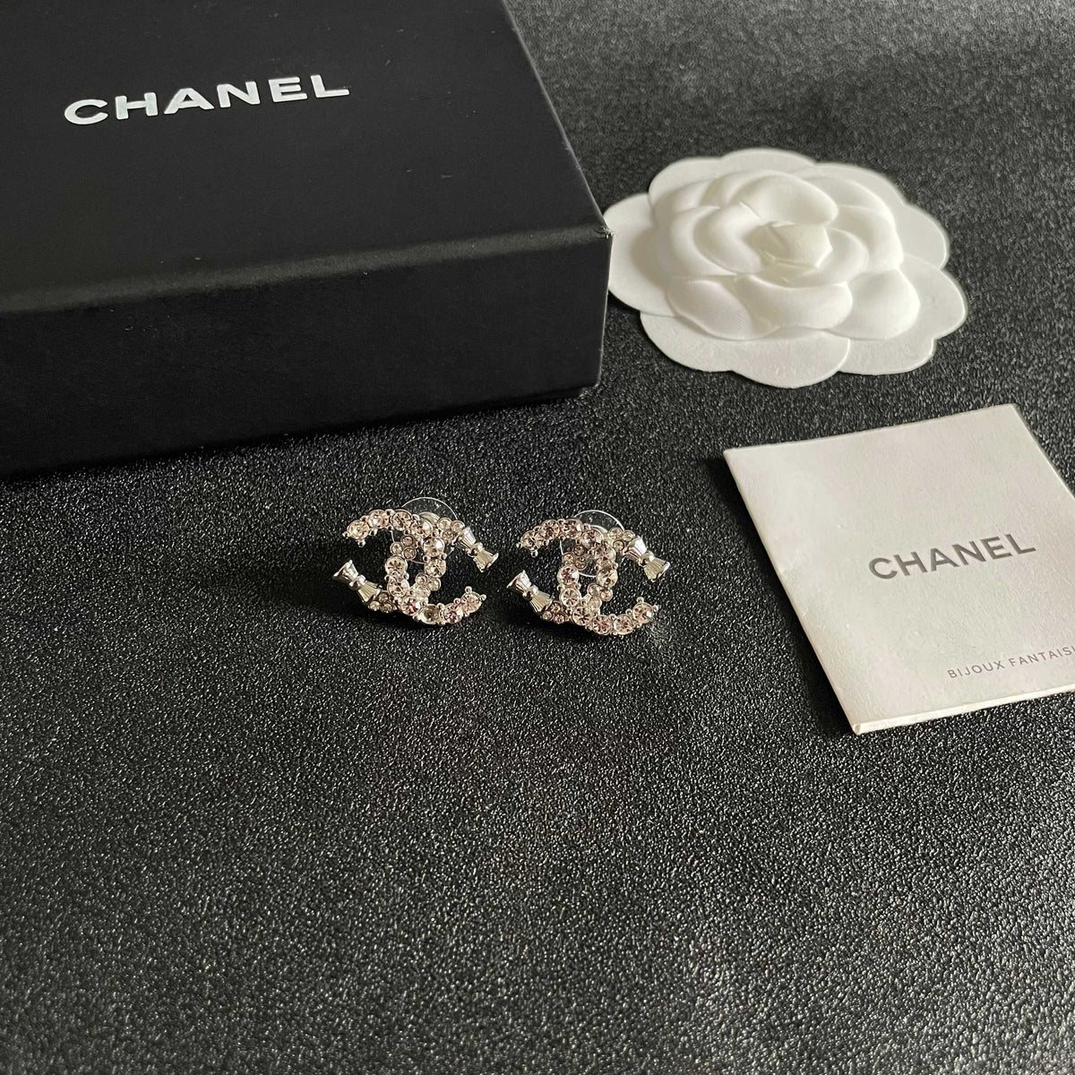 Signature Emblem Stud Earrings in Polished Metal-Tone – Design 115 styled product view